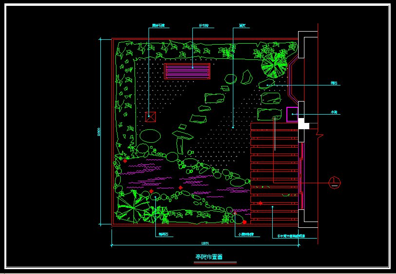★景觀設計Autocad模板 景觀園藝配置 景觀流水設計 景觀配景 景觀施工圖 景觀園藝 景觀植栽