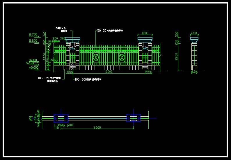 ★圍牆欄杆鐵藝鍛造設計Autocad模板 歐式古典鐵藝鍛造設計 鐵藝鍛造設計圖 鐵藝鍛造設計元素