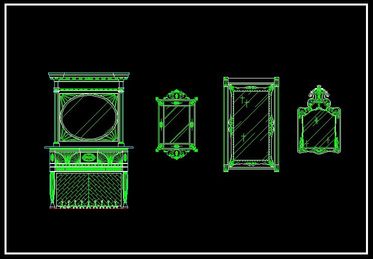 ★歐式古典設計Autocad模板 歐式古典造型設計 歐式古典窗花圖 歐式古典元素